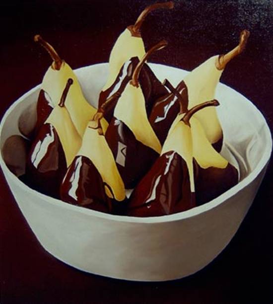 Chocolate Pears Painting