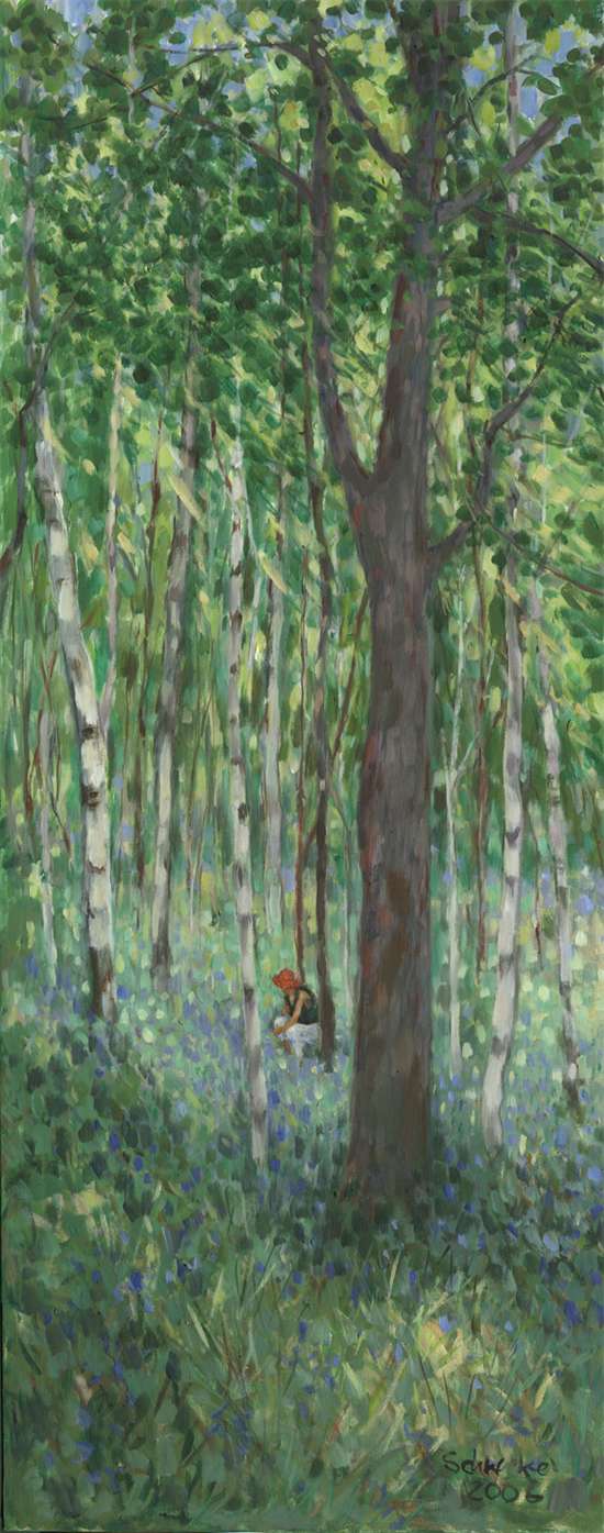 Lady in the Forest Painting