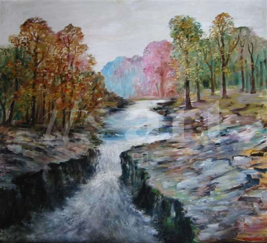 The Strid, Bolton Abbey Painting