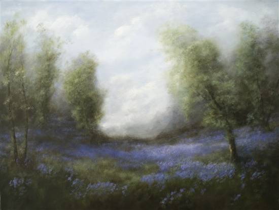 Bluebell Woods Painting by Judith Levin